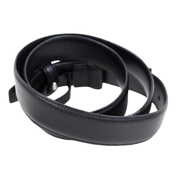 Michael Kors BLACK GENUINE LEATHER 1.25"Wd WOMEN'S LOGO DRESS BELT Sz 38"/L (A14 - Picture 3 of 9